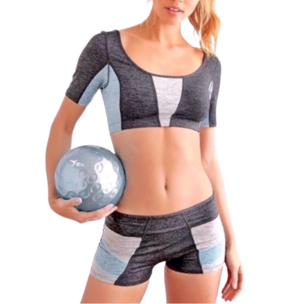 Free People Movement Six Pack Set in Charcoal Heather Combo
